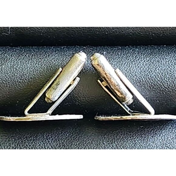 VTG Sterling Silver - STUART NYE Hammered Circle Men's Cufflinks - 11.5g Estate - Picture 2 of 7